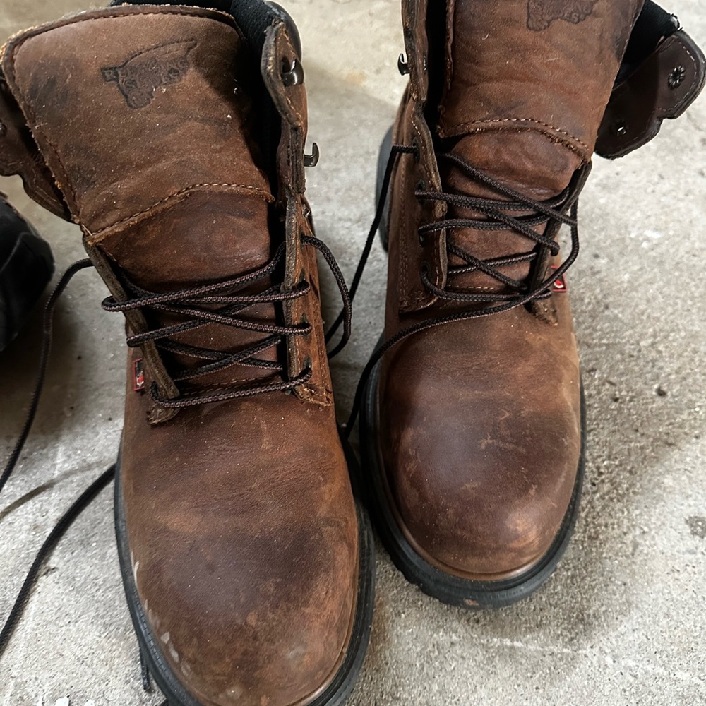 Red Wing Shoes Dark Brown Leather Boots